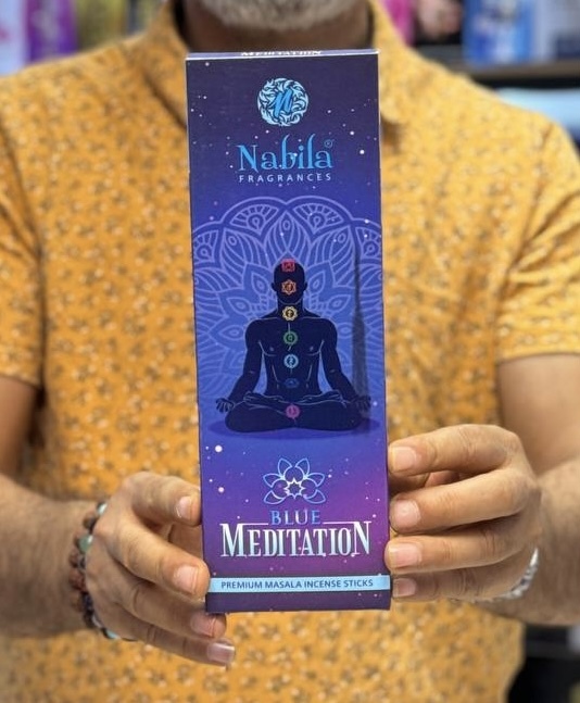  عود دست ساز نابیلا مدل بلو مدیتیشن آبی BLUE MEDITATION 